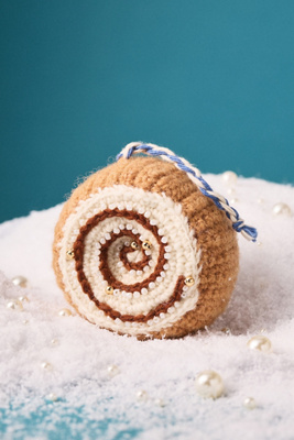 Anthropologie Snacks & Sips Crochet Ornament In Multi