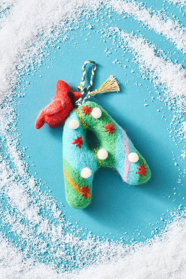 Forest Friends Monogram Wool Felt Ornament #1
