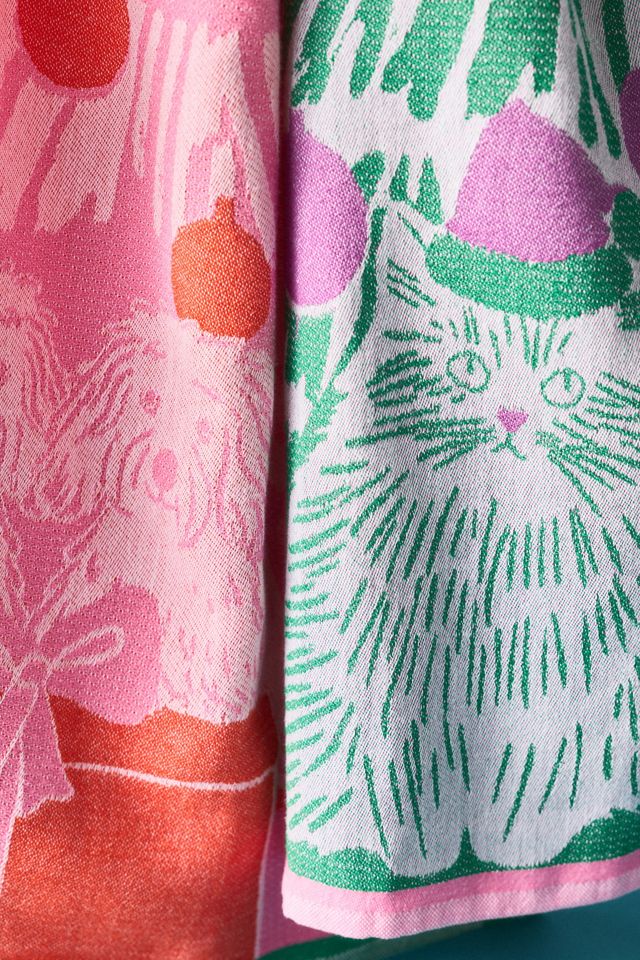Pop Art Pets Jacquard Dish Towels, Set of 2 #1