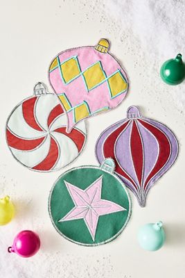 Tinsel Cocktail Napkins, Set of 4
