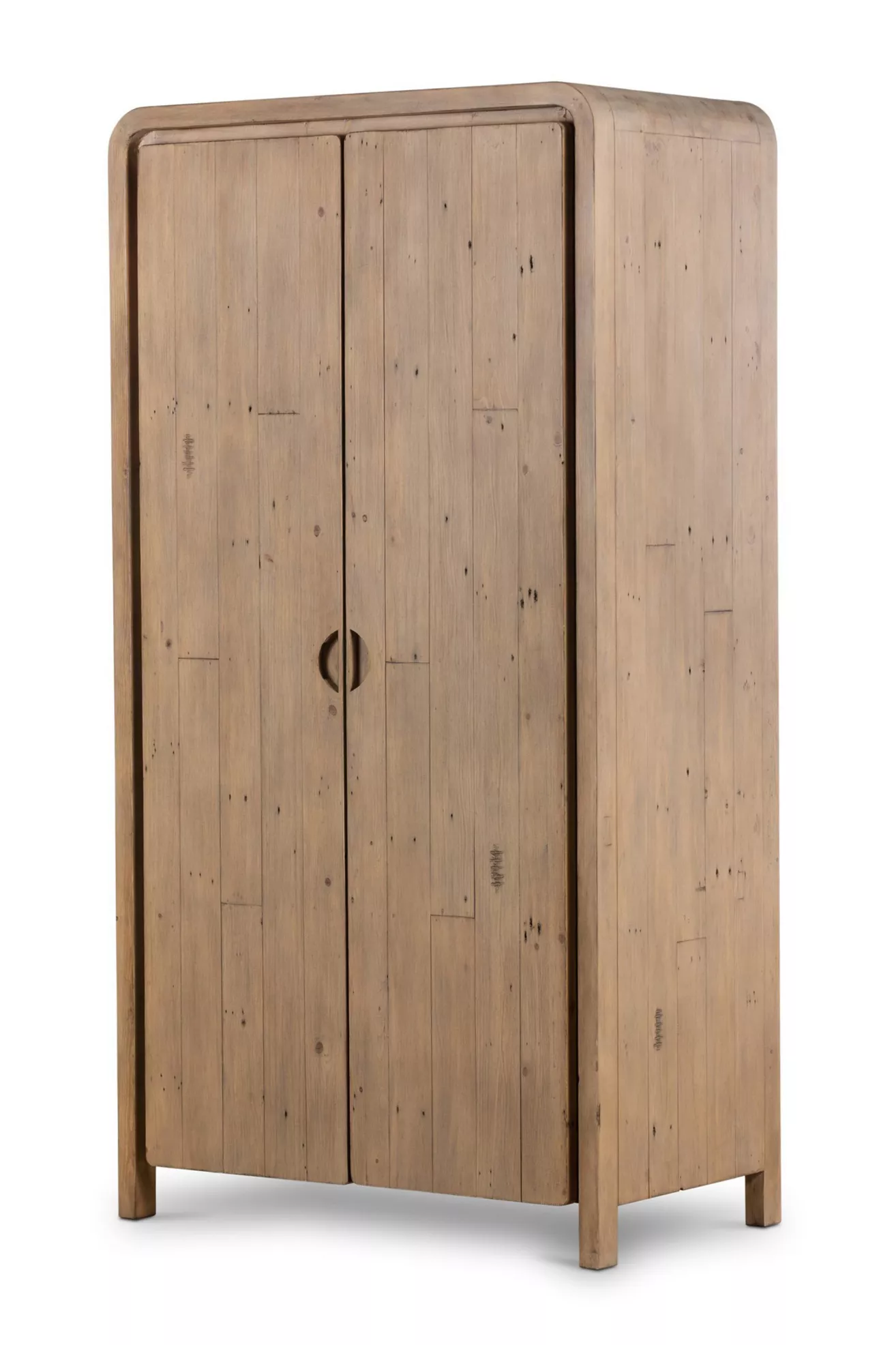 Wood armoire standing on legs with two doors