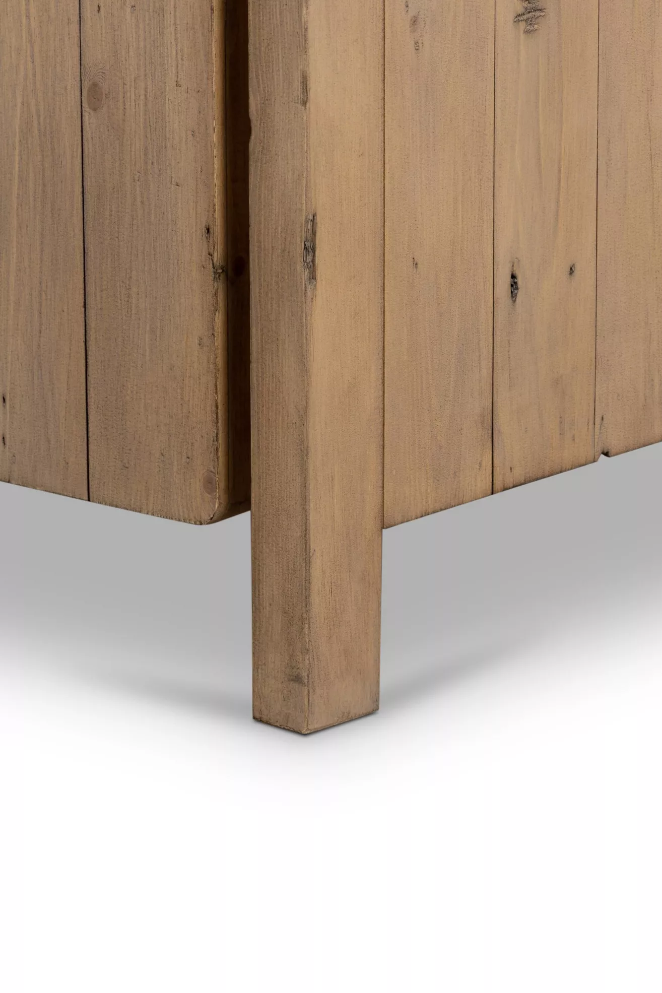 Close-up of armoire leg corner