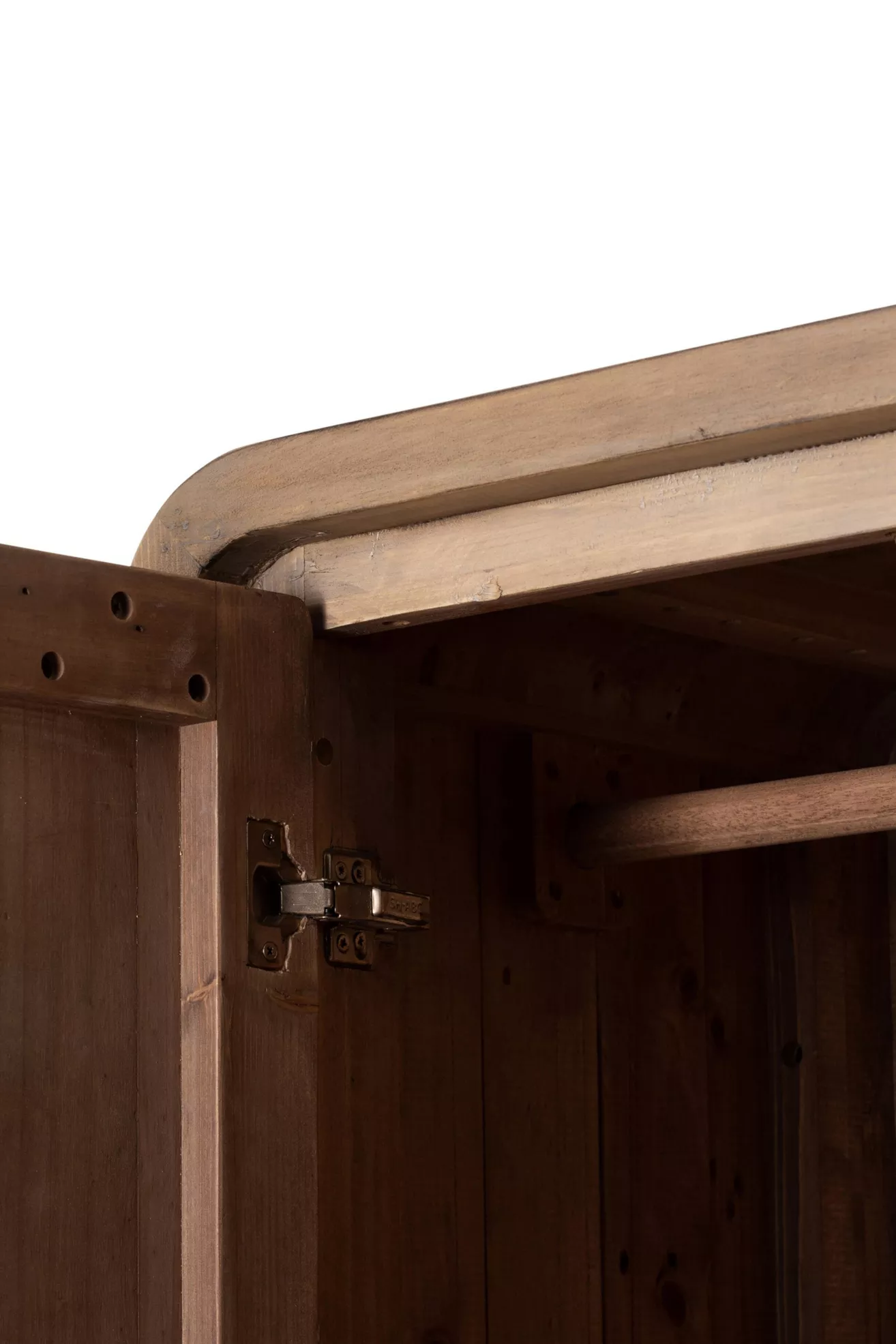 Top corner detail of armoire