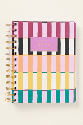 Anthropologie Painted Stripe Pocket-size Planner In Multi