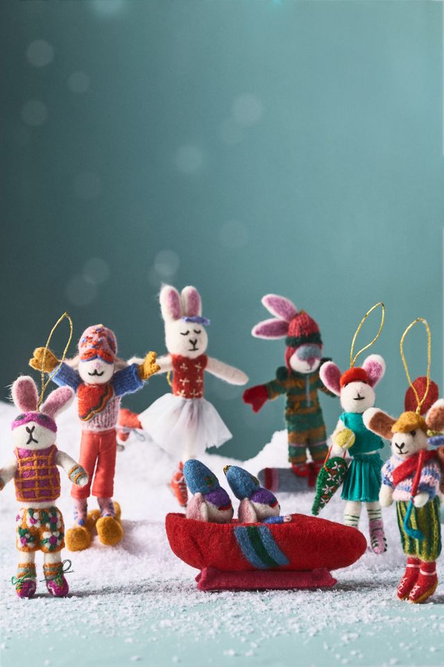 Sporty Bunny Felt Ornament #2