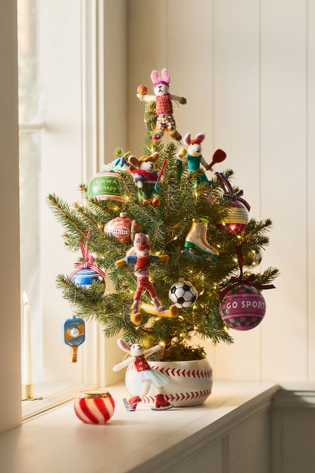 Sporty Bunny Felt Ornament #1