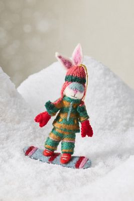 Sporty Bunny Felt Ornament 