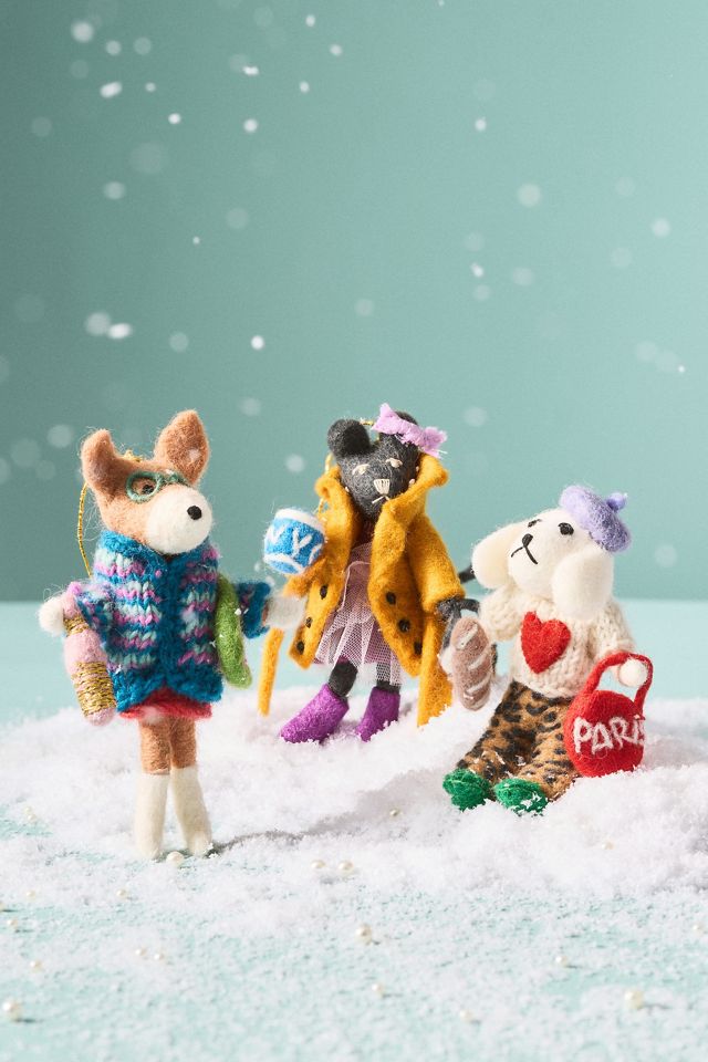 Travel Animal Felt Ornament #1
