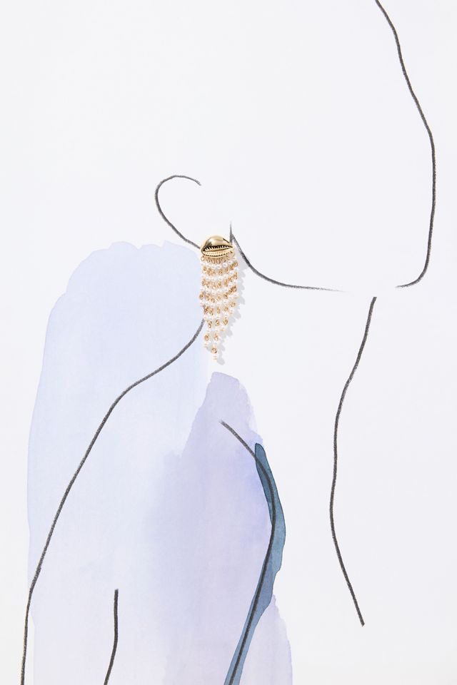 Ettika Mykonos Shell Chandelier Earrings #2