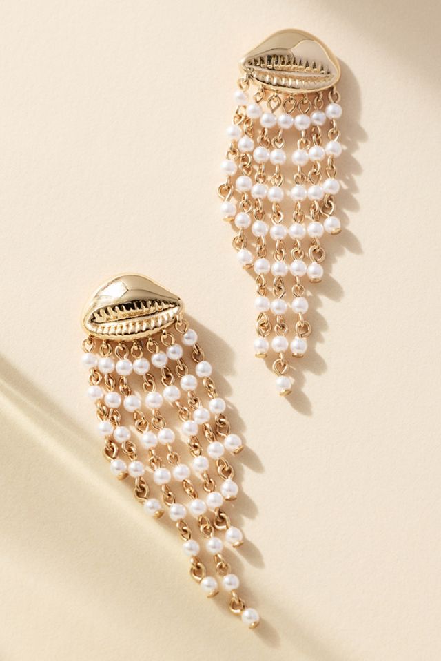 Ettika Mykonos Shell Chandelier Earrings #1