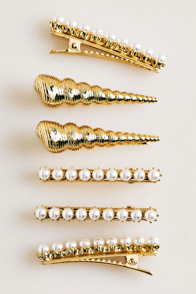 Ettika Diana Pearl Hair Clips, Set of 4 #1
