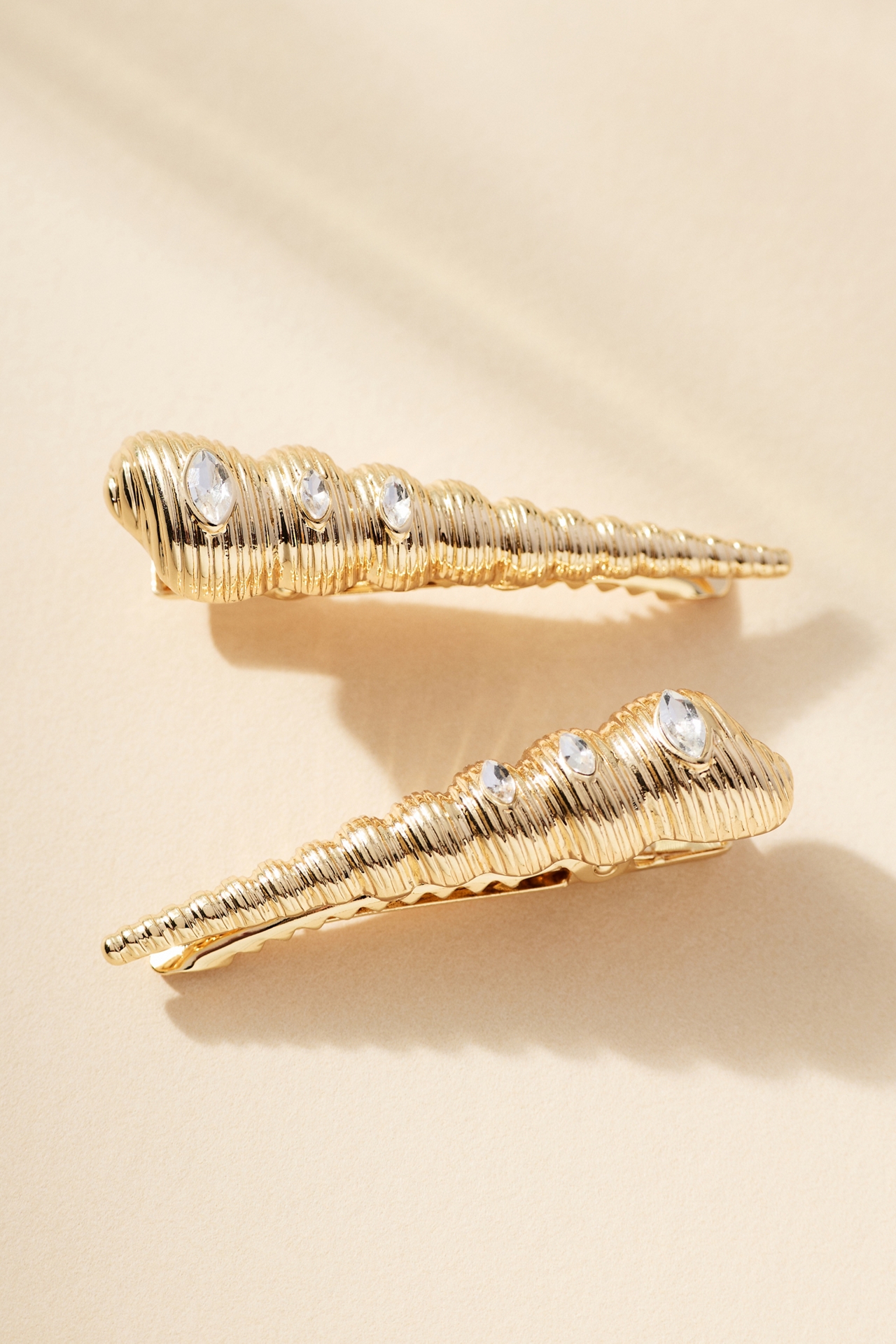 Ettika Spiral Seashell Hair Clips, Set of 2