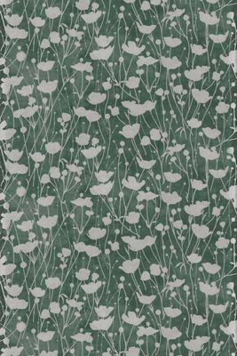 Ronald Redding Shimmering Poppies Floral Wallpaper