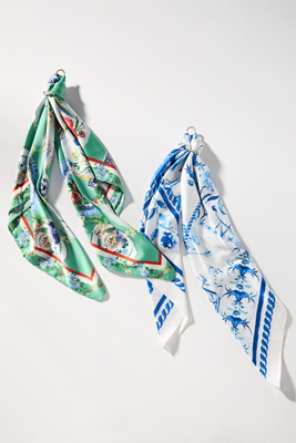 By Anthropologie Gardenia Floral Hair Scarf