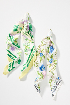 By Anthropologie Gardenia Floral Hair Scarf