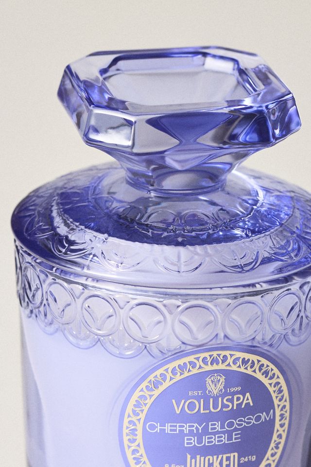 Voluspa Cherry Blossom Bubble Wicked Glass Candle #1