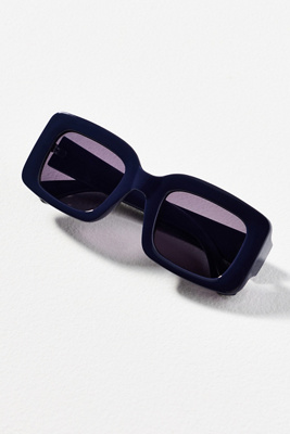 Elite Eyewear Oversized Rectangle Sunglasses In Blue