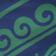 Navy & Green Wave