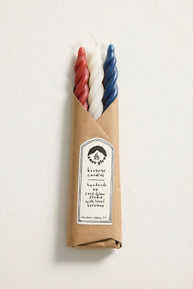 Twisty Tapers, Set of 3 Red, White + Blue #1