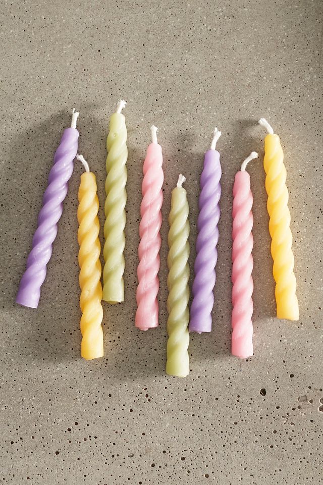 Twisty Birthday Candles, Set of 8 Spring Mix | Terrain