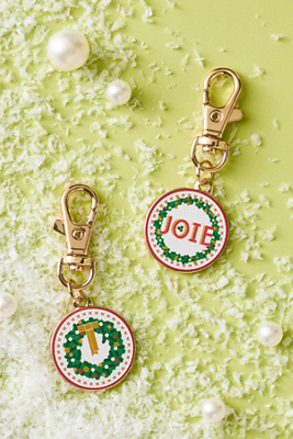 Anthropologie The Bistro Tile Holiday Pet Charms, Set Of 2 In Multi