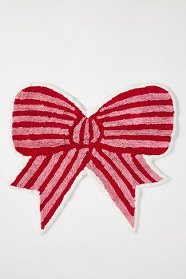 Shaped Bow Tufted Bath Mat