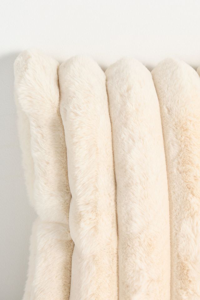 Tipped Puffer Faux-Fur Pillow #2