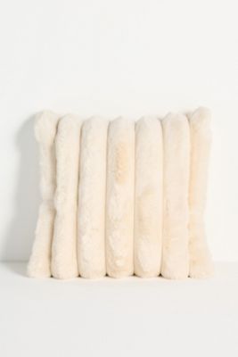 Tipped Puffer Faux-Fur Pillow