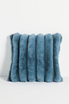 Tipped Puffer Faux-Fur Cushion