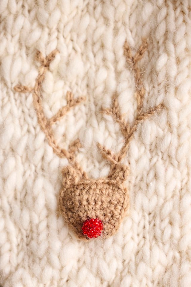 Knitted Holiday Icon Stocking #1