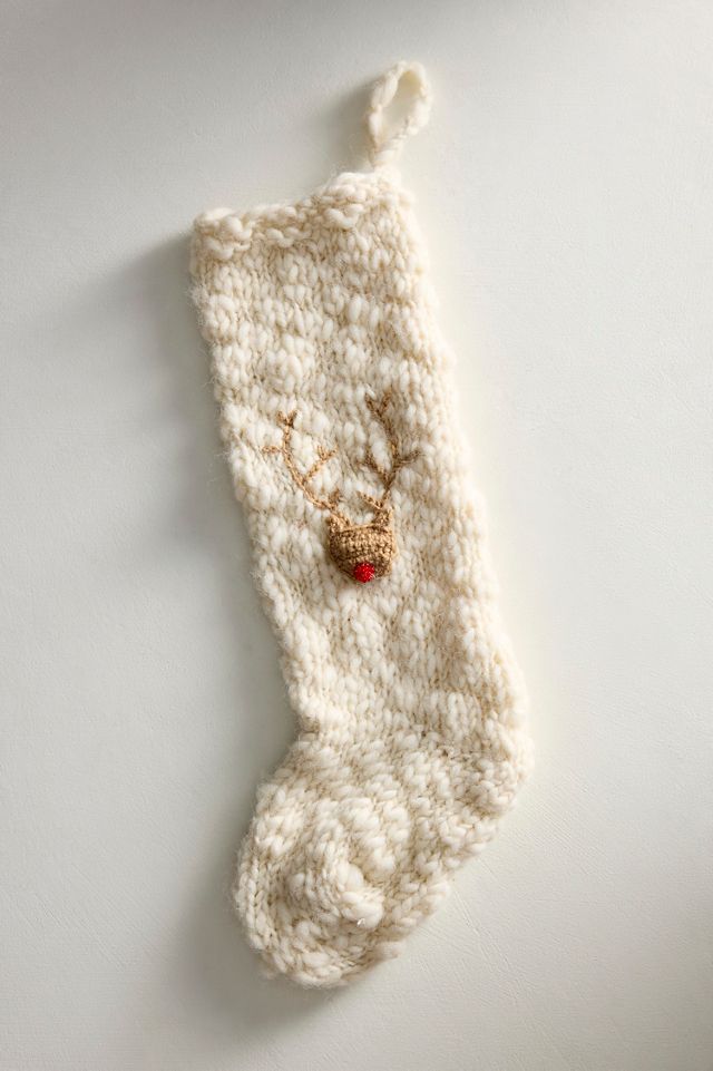 Knitted Holiday Icon Stocking #2