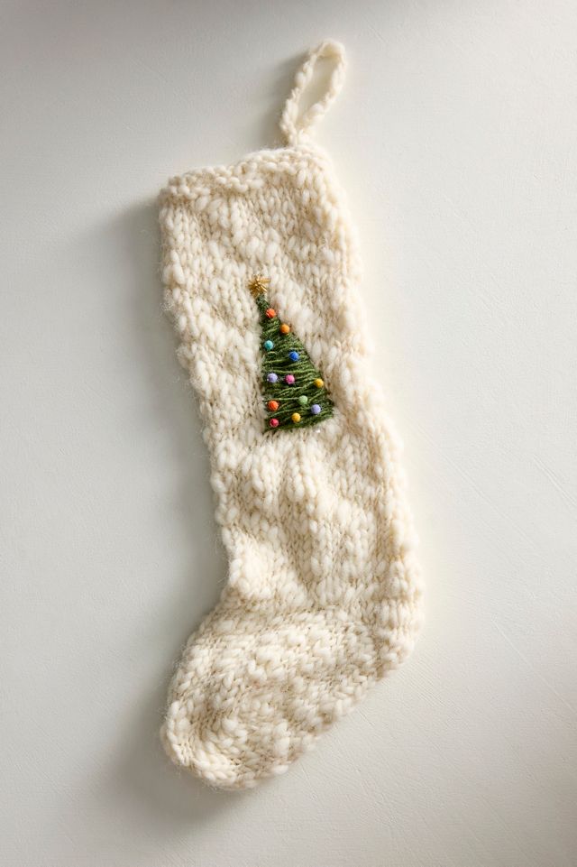 Knitted Holiday Icon Stocking #2
