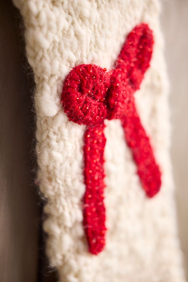 Knitted Holiday Icon Stocking #1