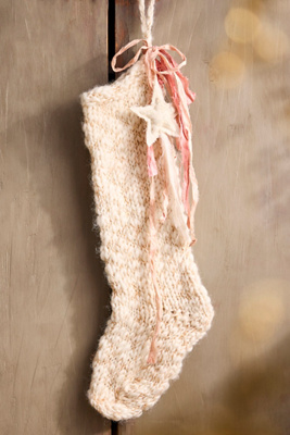 Terrain Knitted Metallic Stocking In Gold