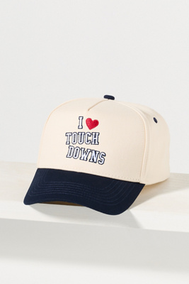 Kenz Kustomz I Heart Touchdowns Trucker Hat In Blue