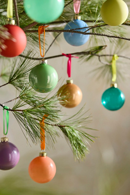 Terrain Good Cheer Bauble Midi Ornaments, Set Of 25