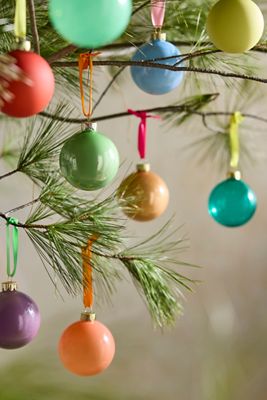 Good Cheer Bauble Midi Ornaments, Set of 25