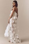 Helsi Athena Strapless 3D Floral High-Low Dress