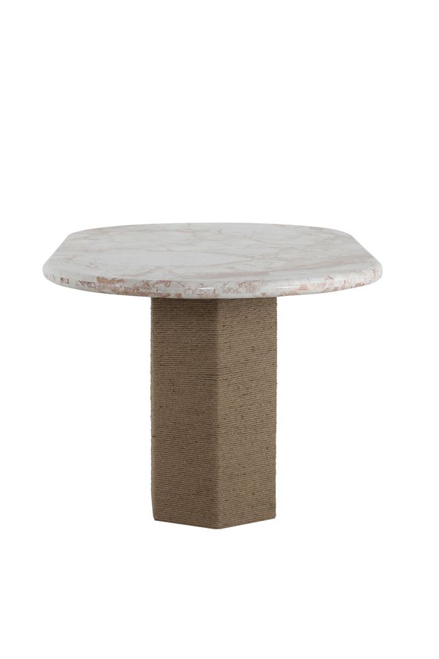 Sartoria 72" Oval Breccia Marble Dining Table #2