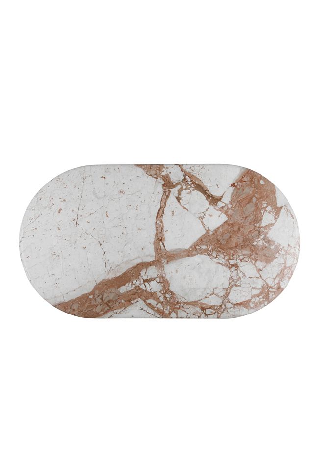 Sartoria 72" Oval Breccia Marble Dining Table #3