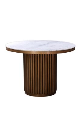 Tower Fluted 42"  Round Marble Dining Table