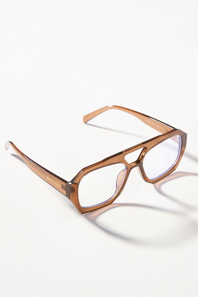 Fifth & Ninth Geo Aviator Sutton Blue Light Glasses #1