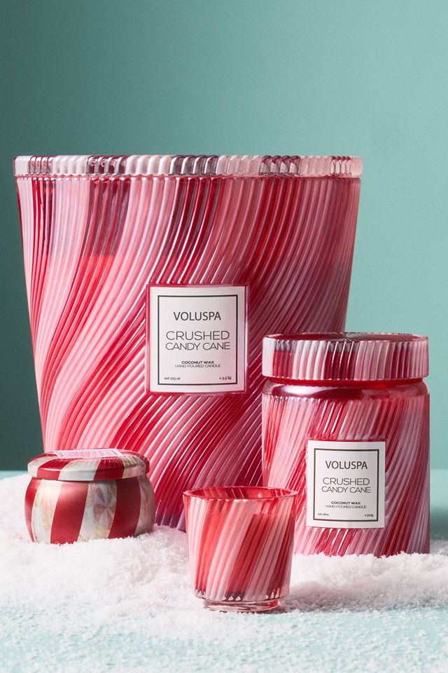 Voluspa Gourmand Crushed Candy Cane Boxed Glass Candle #1