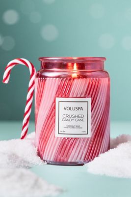 Voluspa Gourmand Crushed Candy Cane Boxed Glass Candle