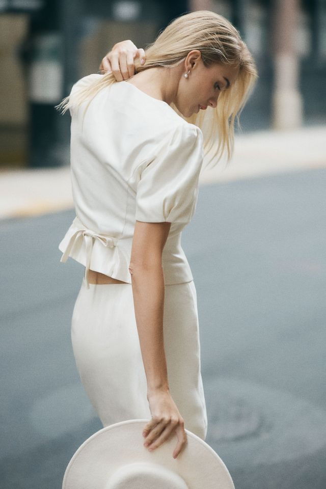 Reformation Mika Button-Front Top & Mini Skirt Set #2