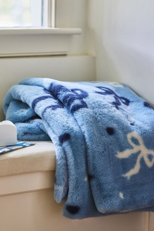 Maeve Printed Faux-Fur Throw Blanket