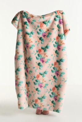 Maeve Printed Faux Fur Throw Blanket | AnthroHome
