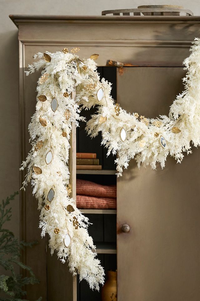 Faux Ivory Fir Garland, 108” #3