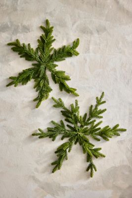 Faux Fir Snowflakes, Set of 2 Large