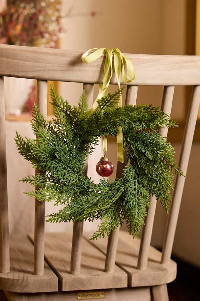 Mini Faux Cedar Wreaths, Set of 4 #1